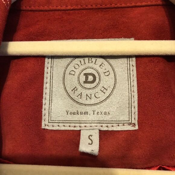 Double D Ranch Rust Suede Paisley Embroidered Western Jacket Size S Cowgirl - Picture 15 of 16